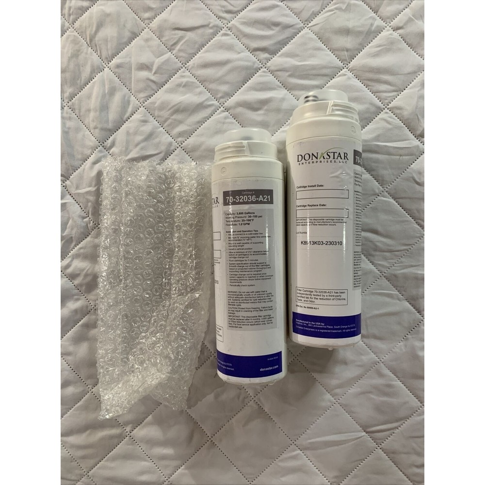 Donastar Enterprises Soda Machine Filter 70-32036-A21 White 2 Pack With Caps